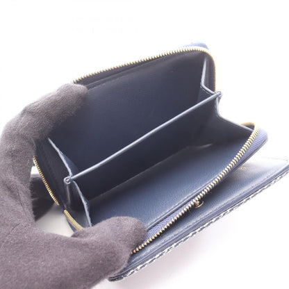 Louis Vuitton Bifold Wallet Portefeuille Monogram Embossed Navy Leather — view 4
