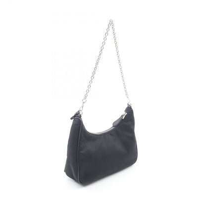 Prada Shoulder Bag Edition Re-Nylon 2-Way Black Nylon Saffiano Leather — view 2