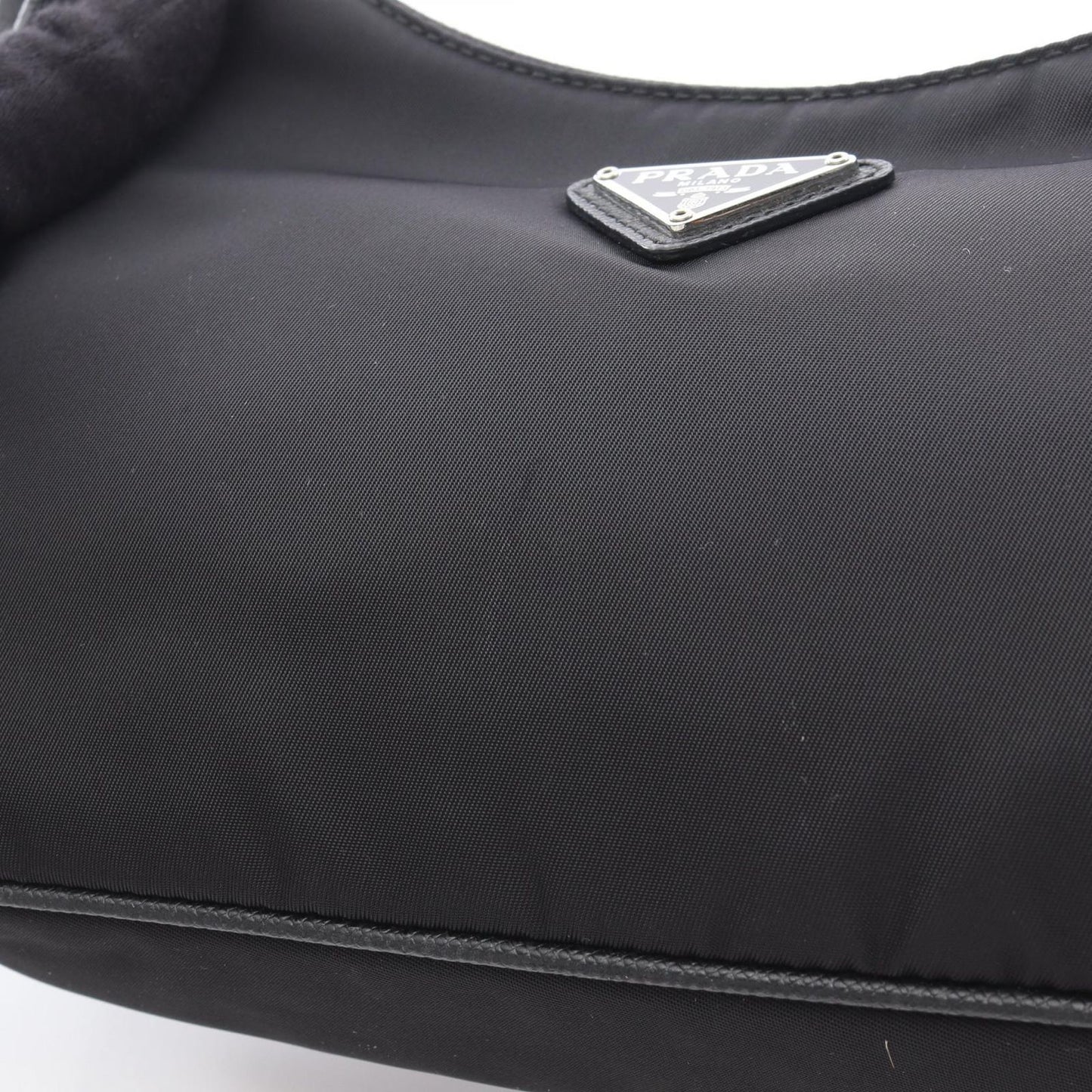 Prada Shoulder Bag Edition Re-Nylon 2-Way Black Nylon Saffiano Leather — view 5