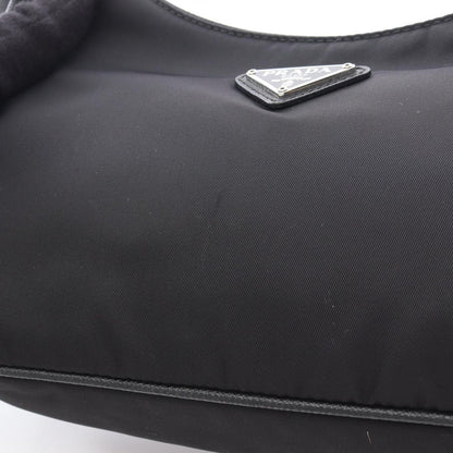 Prada Shoulder Bag Edition Re-Nylon 2-Way Black Nylon Saffiano Leather — view 5