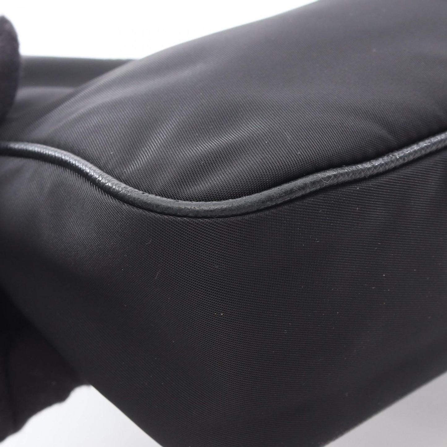 Prada Shoulder Bag Edition Re-Nylon 2-Way Black Nylon Saffiano Leather — view 6
