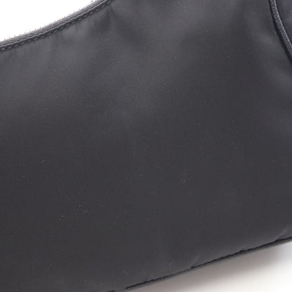 Prada Shoulder Bag Edition Re-Nylon 2-Way Black Nylon Saffiano Leather — view 8