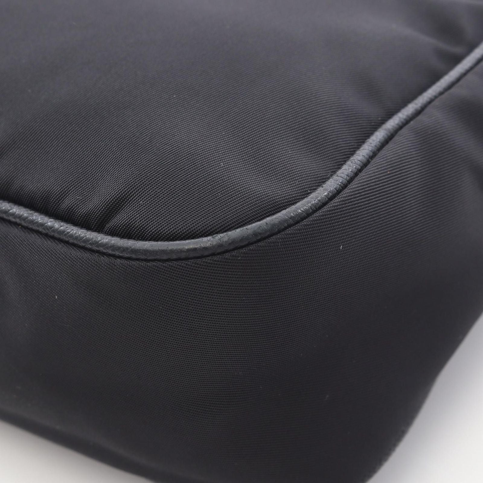 Prada Shoulder Bag Edition Re-Nylon 2-Way Black Nylon Saffiano Leather — view 7