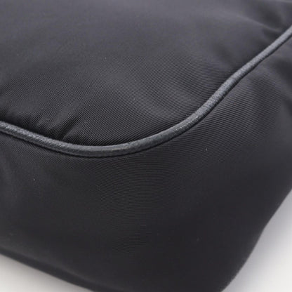 Prada Shoulder Bag Edition Re-Nylon 2-Way Black Nylon Saffiano Leather — view 7
