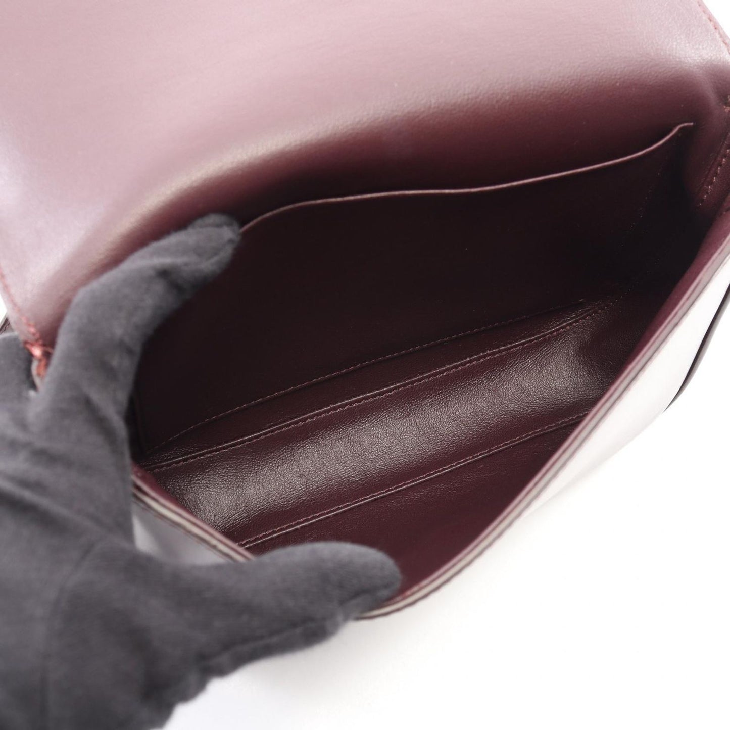 Celine Shoulder Bag Bordeaux Leather Horsebit — view 3