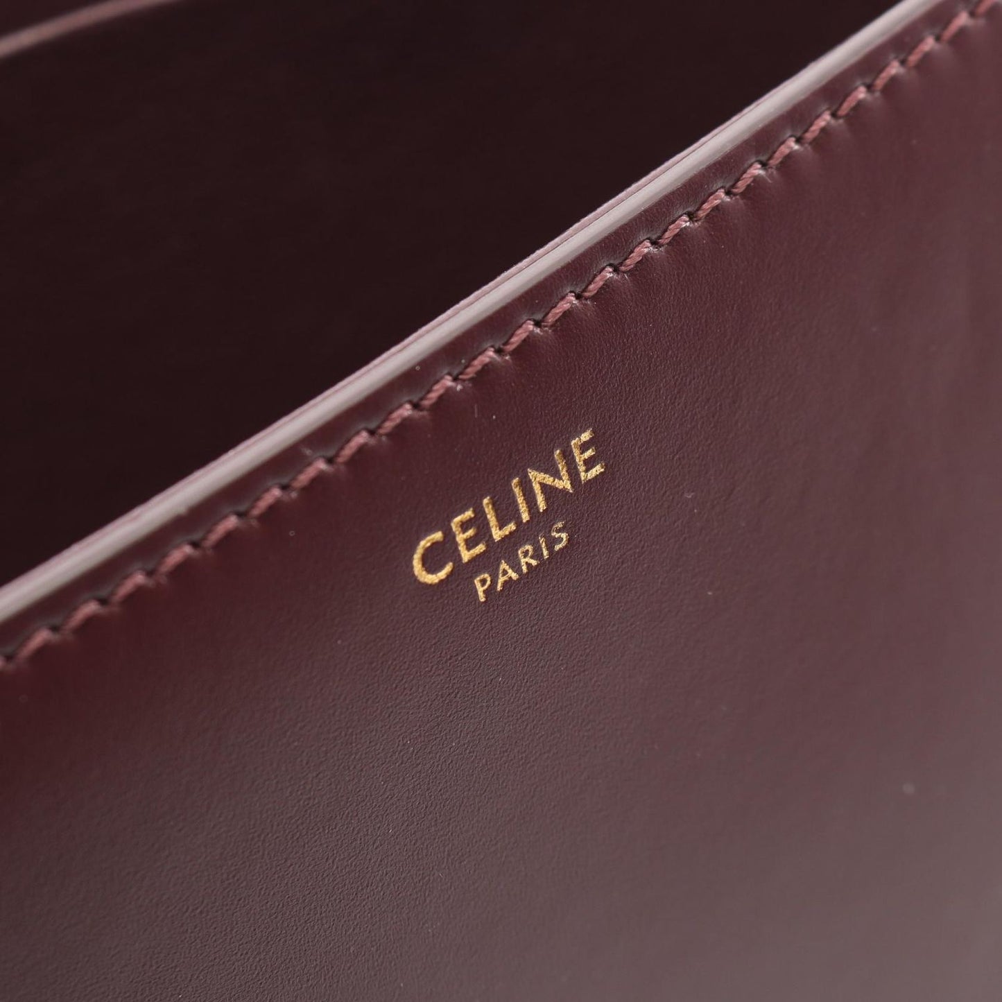 Celine Shoulder Bag Bordeaux Leather Horsebit — view 4