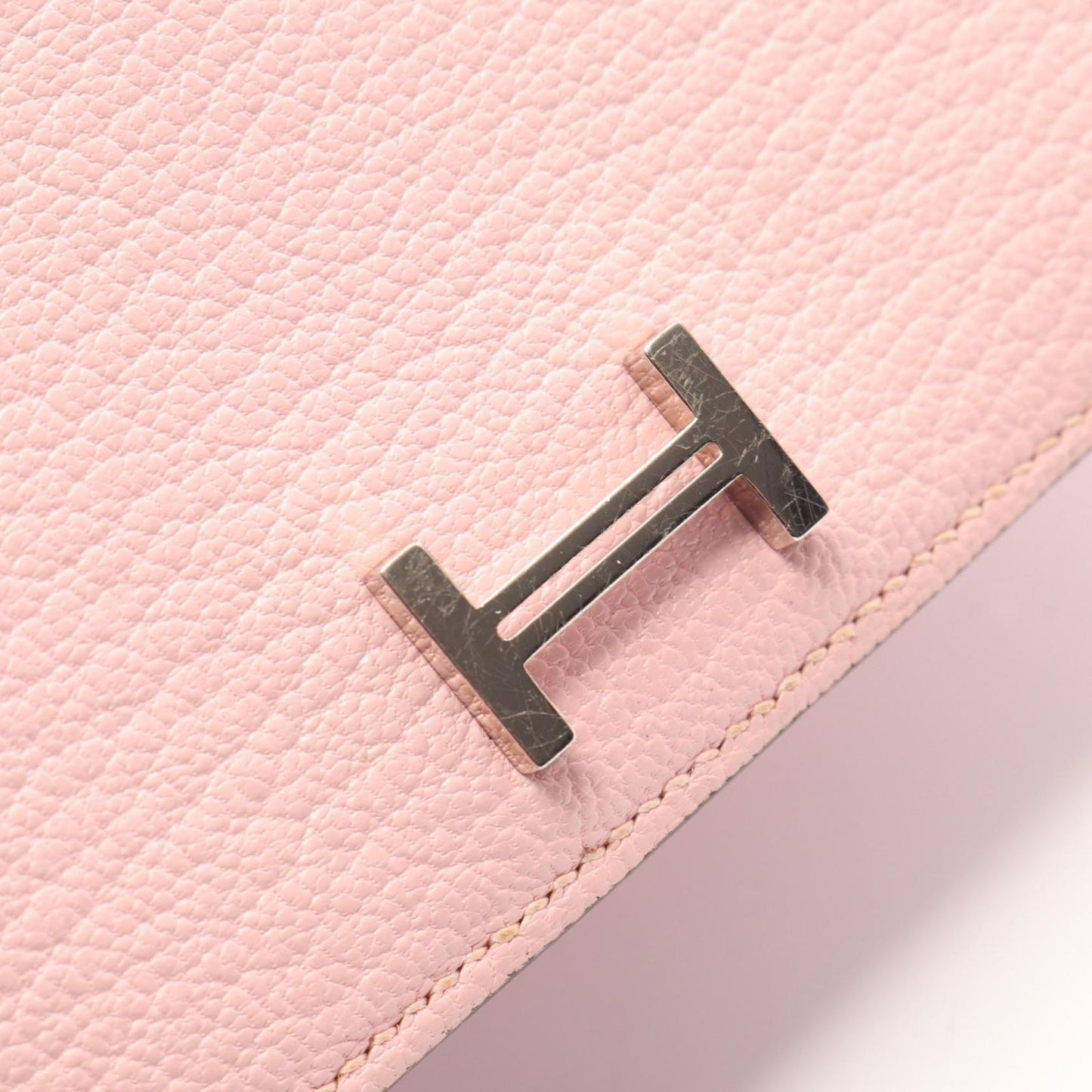 Hermes Bifold Wallet Bearn Souffle Rose Sakura — view 9