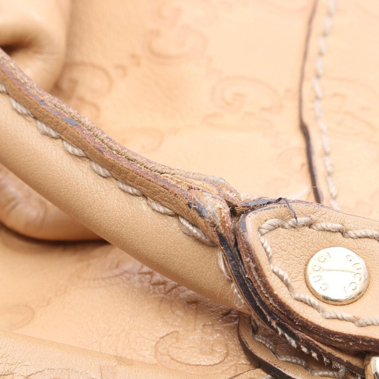 Gucci Handbag Ski Guccissima Light Brown Leather Guccissima Ski — view 9