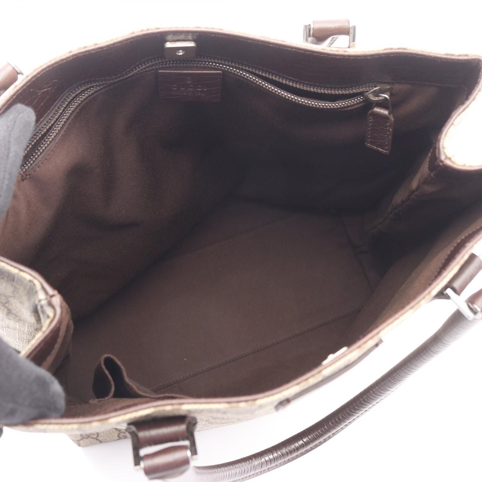Gucci Tote GG Plus Beige Canvas Leather — view 3