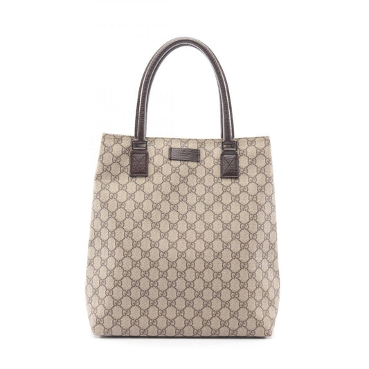 Gucci Tote GG Plus Beige Canvas Leather