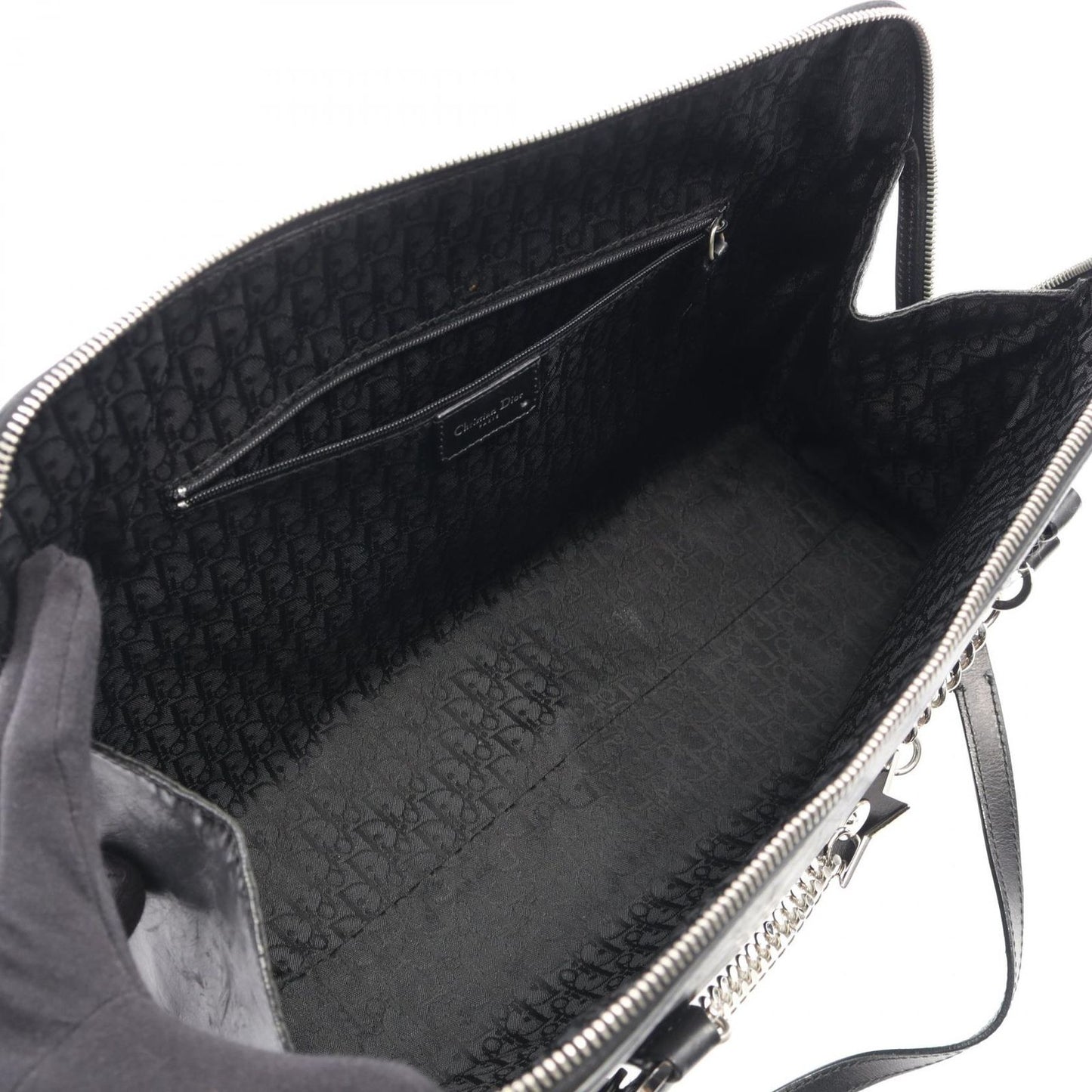 Dior Tote Black Leather Shoulder Bag — view 3