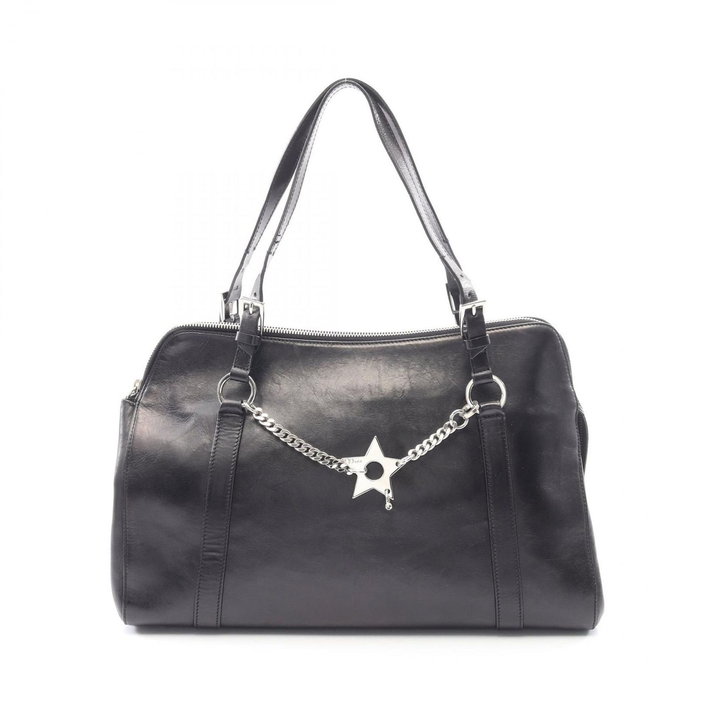 Dior Tote Black Leather Shoulder Bag