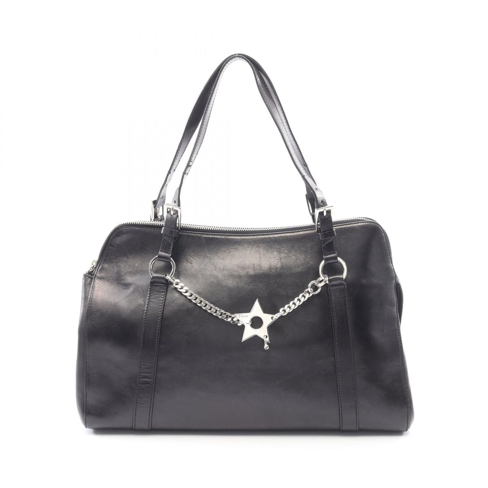 Dior Tote Black Leather Shoulder Bag