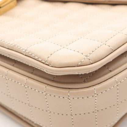 Celine Shoulder Bag Quilted Beige Leather Chain — view 5
