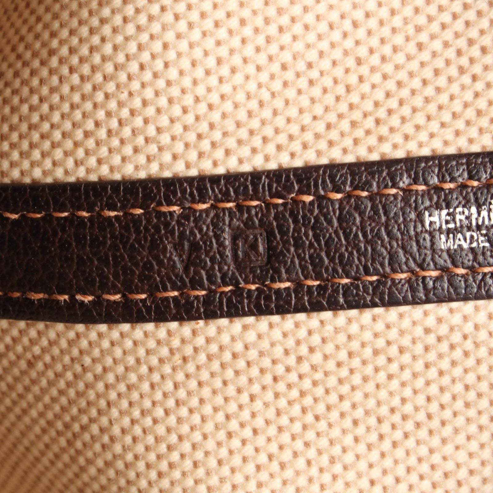 Hermes Tote Garden Party PM Ecru Ebene Leather — view 5