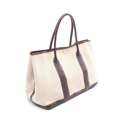 Hermes Tote Garden Party PM Ecru Ebene Leather — view 2