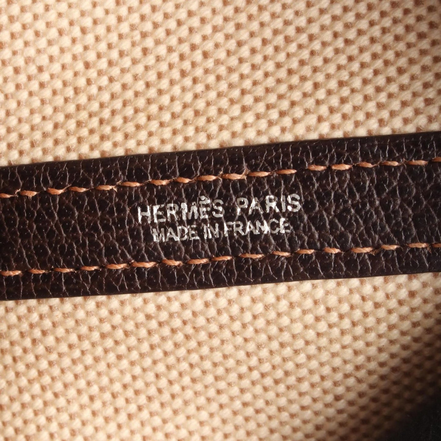 Hermes Tote Garden Party PM Ecru Ebene Leather — view 4