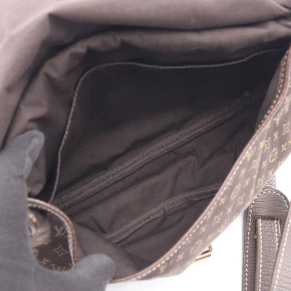Louis Vuitton Shoulder Bag Saumur Monogram Mini Lin Ebene Canvas Leather 30 — view 4