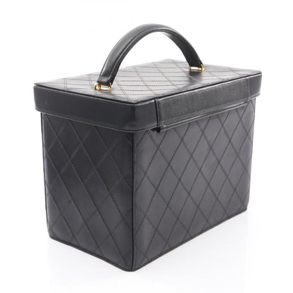 Chanel Handbag Bicolor CC Logo with Mirror 2-Way Black Lambskin Vanity Bag — view 2