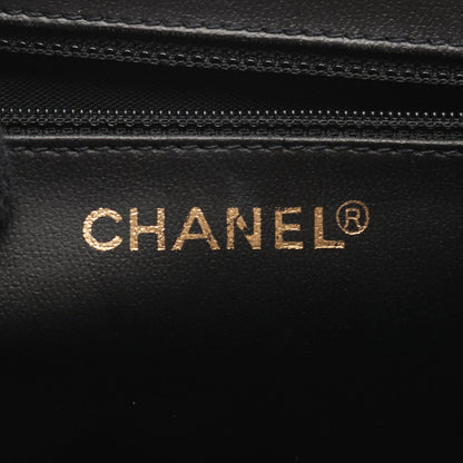 Chanel Handbag Bicolor CC Logo with Mirror 2-Way Black Lambskin Vanity Bag — view 4