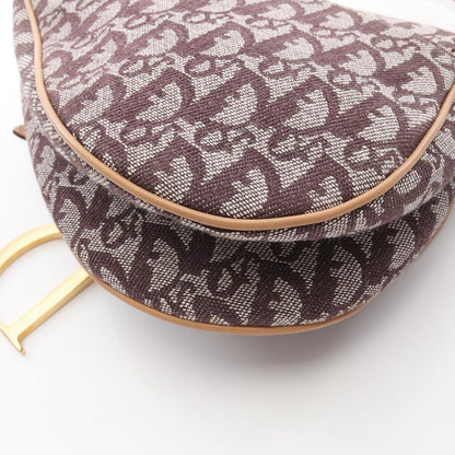 Dior Handbag Saddle Trotter Brown Canvas Leather Bag — view 7