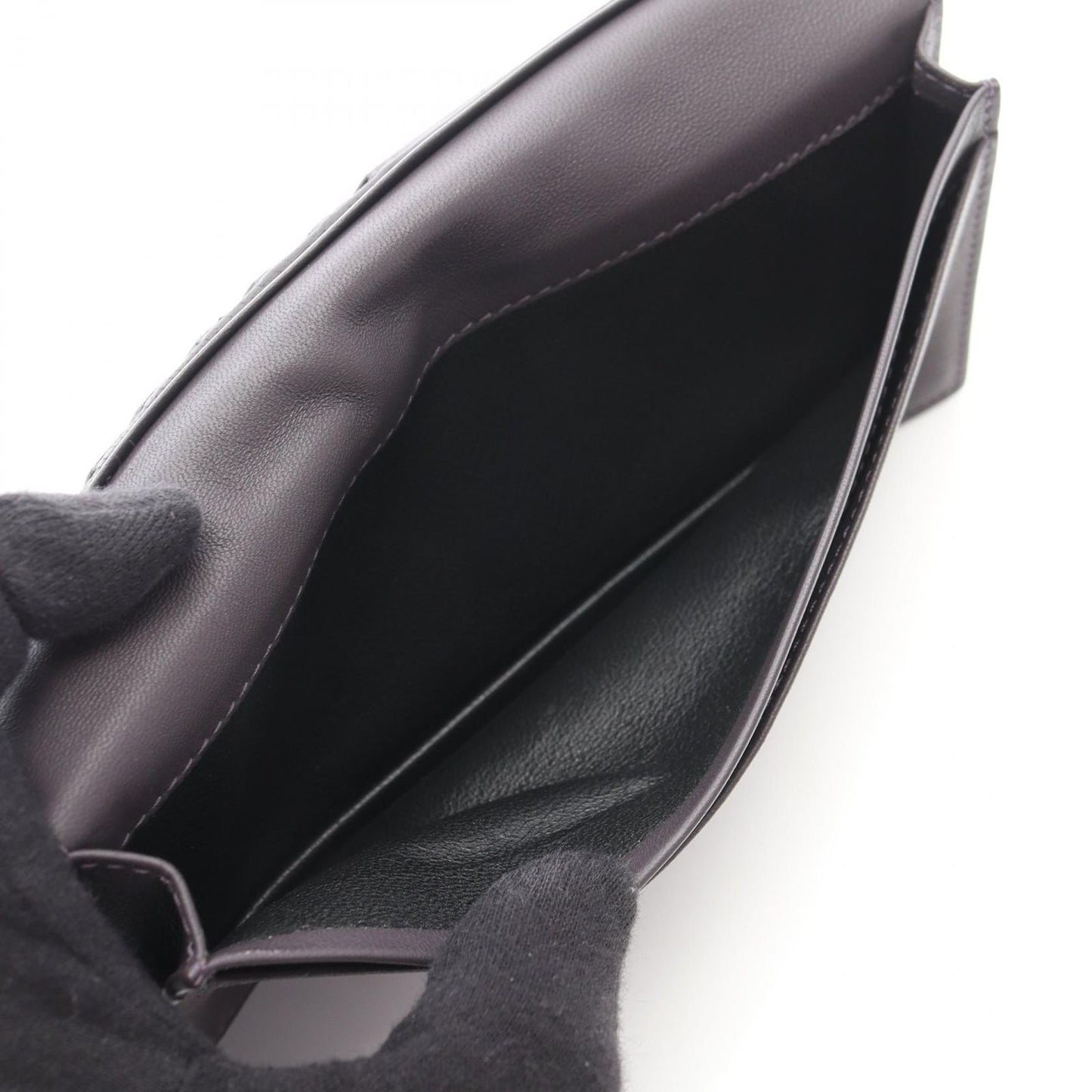 Bottega Veneta Billfold Intrecciato Brown Leather Long Wallet — view 4