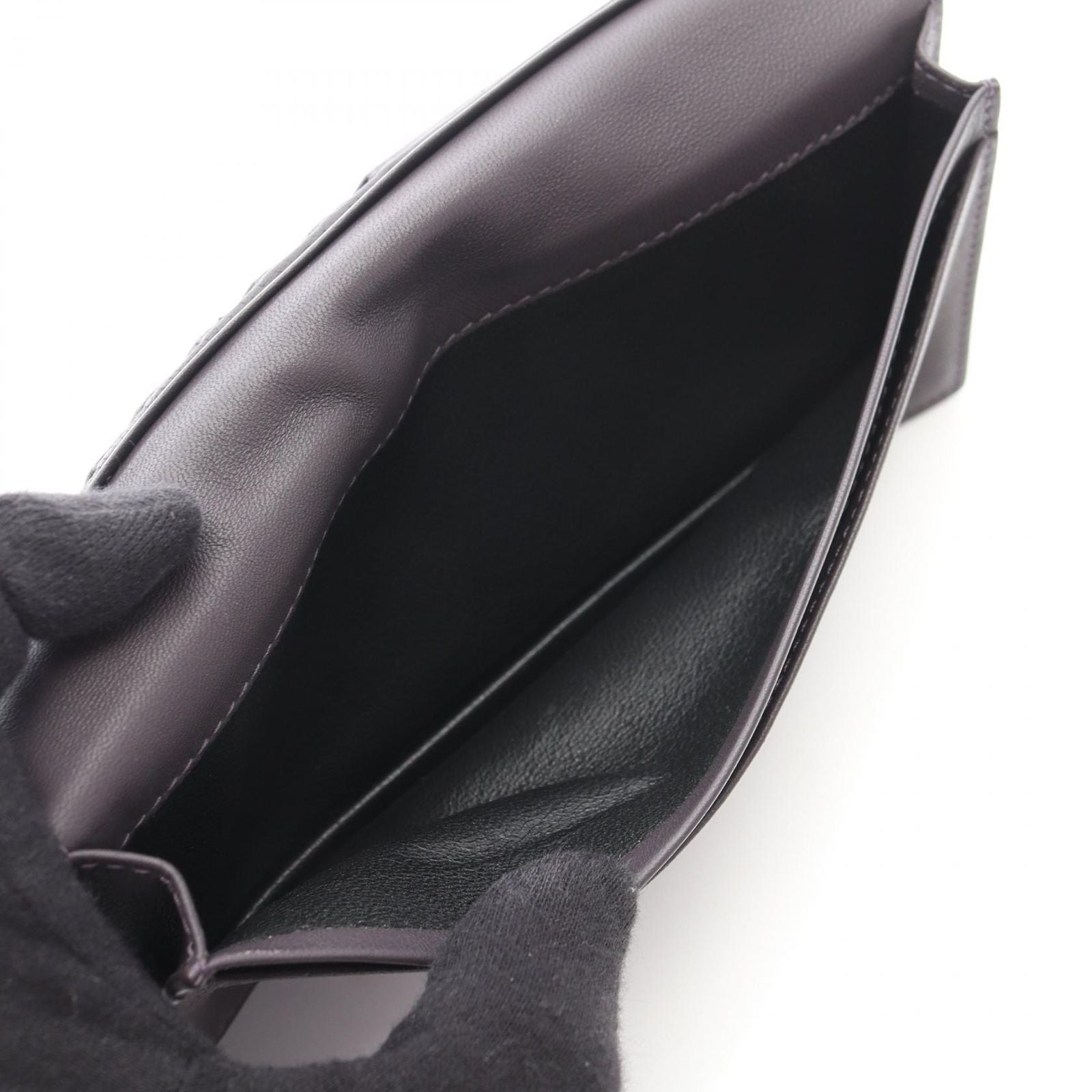 Bottega Veneta Billfold Intrecciato Brown Leather Long Wallet — view 4