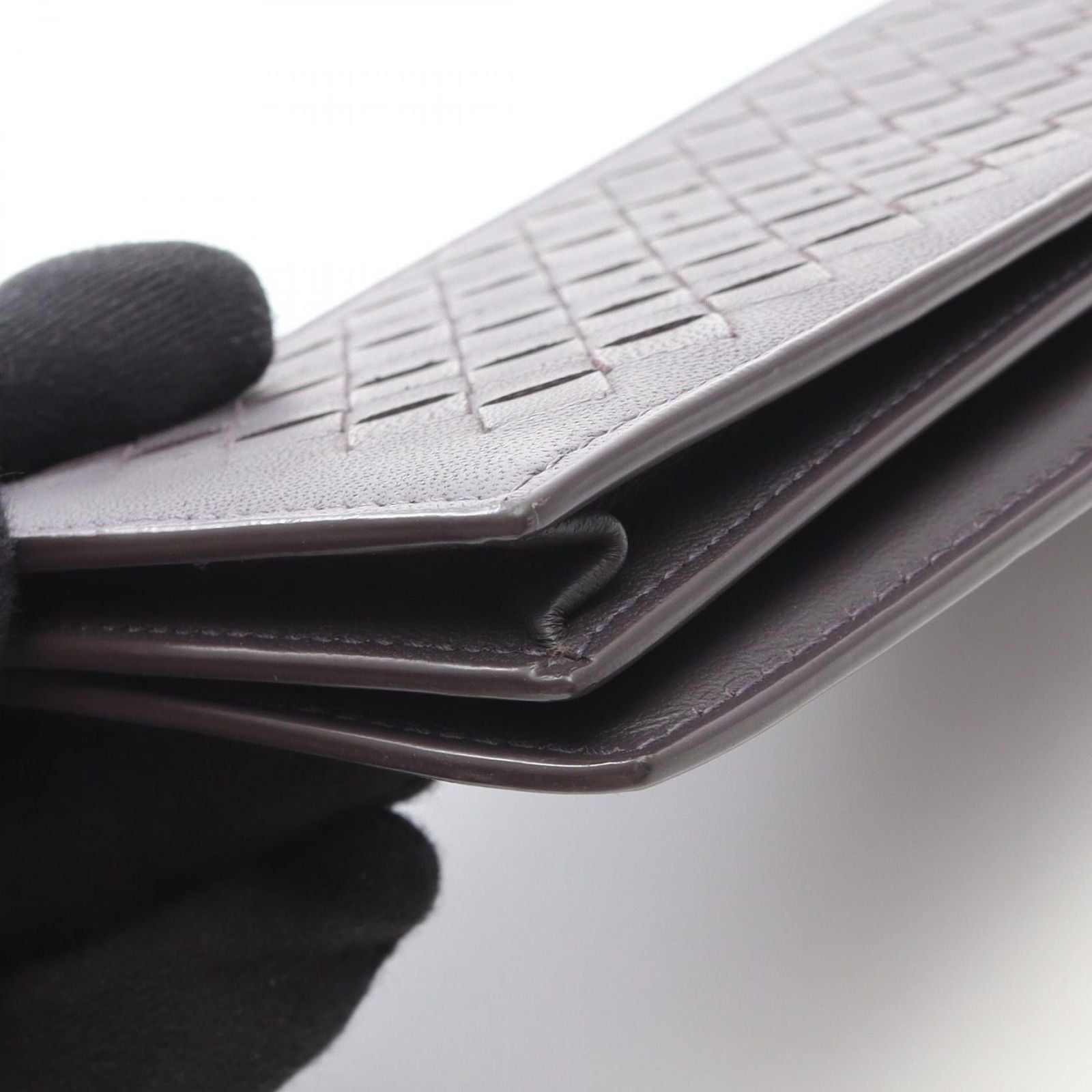 Bottega Veneta Billfold Intrecciato Brown Leather Long Wallet — view 8
