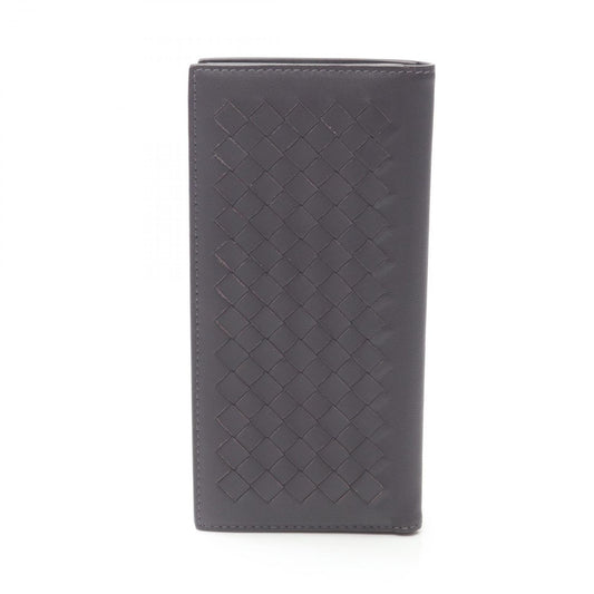 Bottega Veneta Billfold Intrecciato Brown Leather Long Wallet