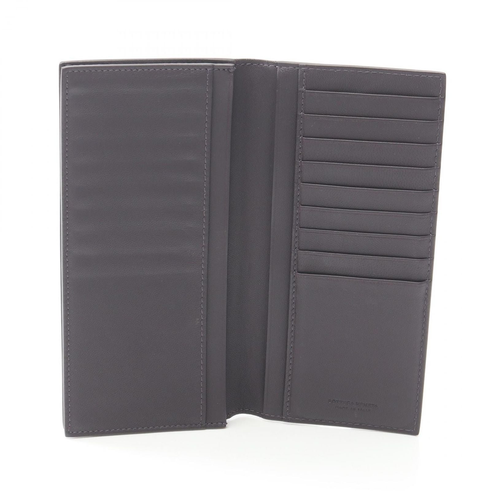 Bottega Veneta Billfold Intrecciato Brown Leather Long Wallet — view 3