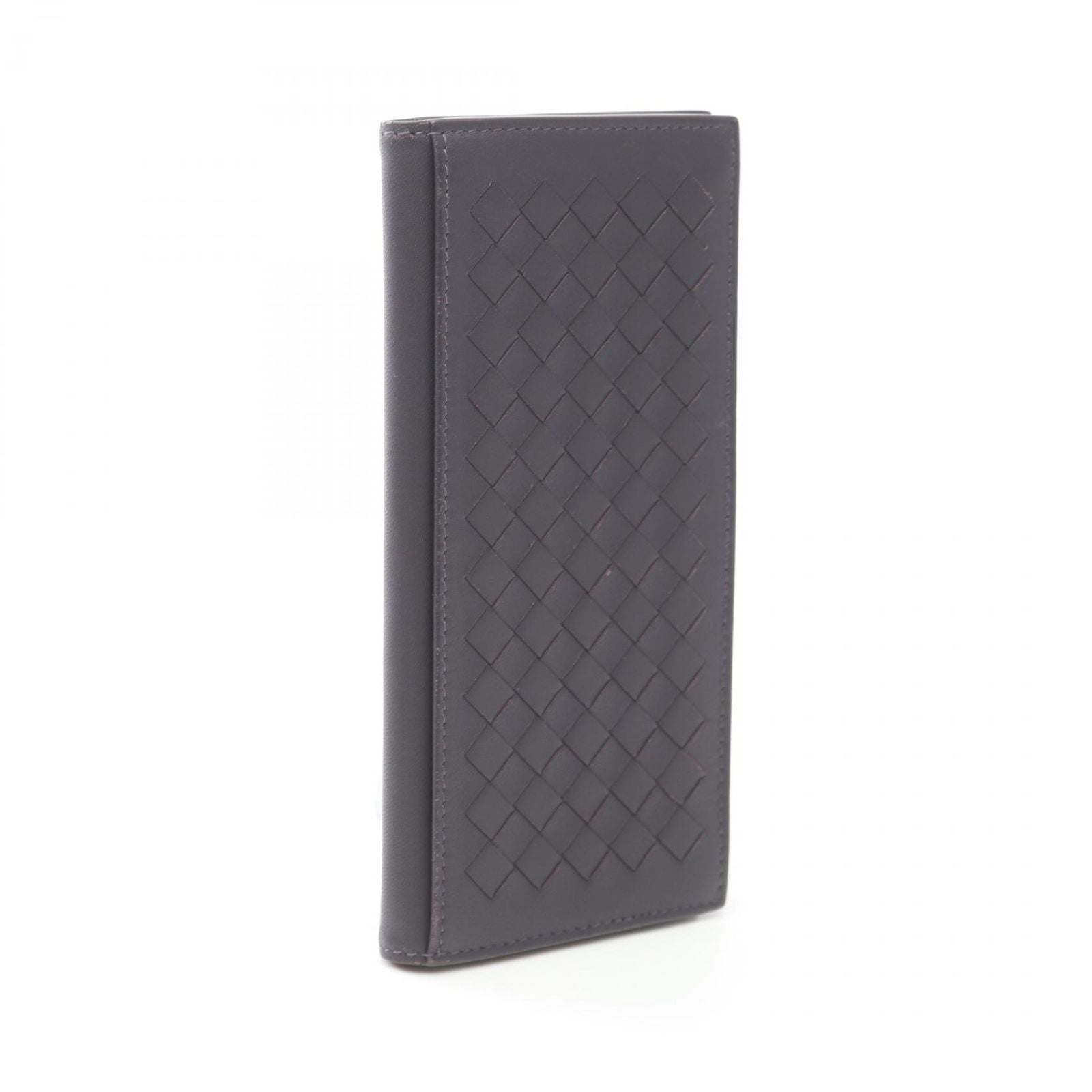 Bottega Veneta Billfold Intrecciato Brown Leather Long Wallet — view 2