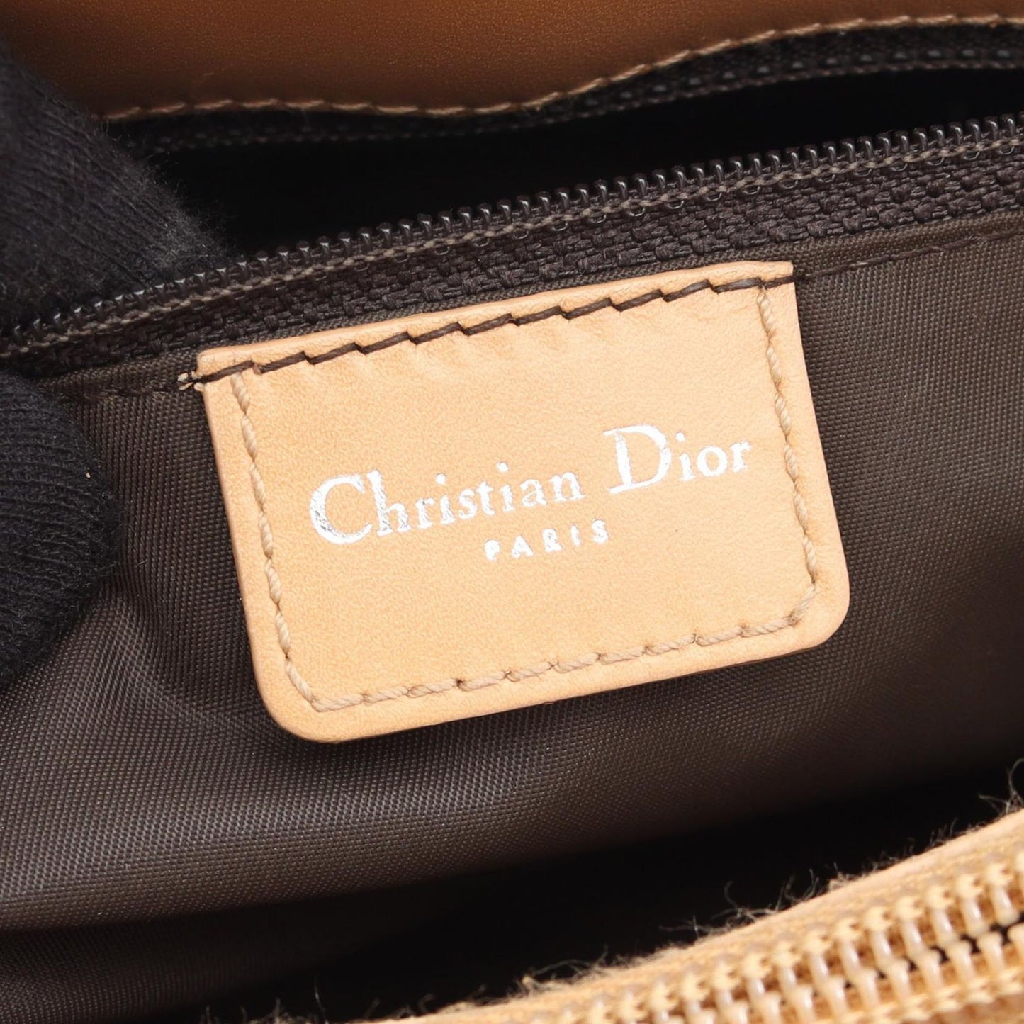 Dior Handbag Trotter Brown Canvas Leather — view 4