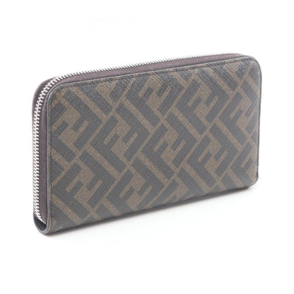 Fendi Round Wallet Zucca Brown Leather — view 2
