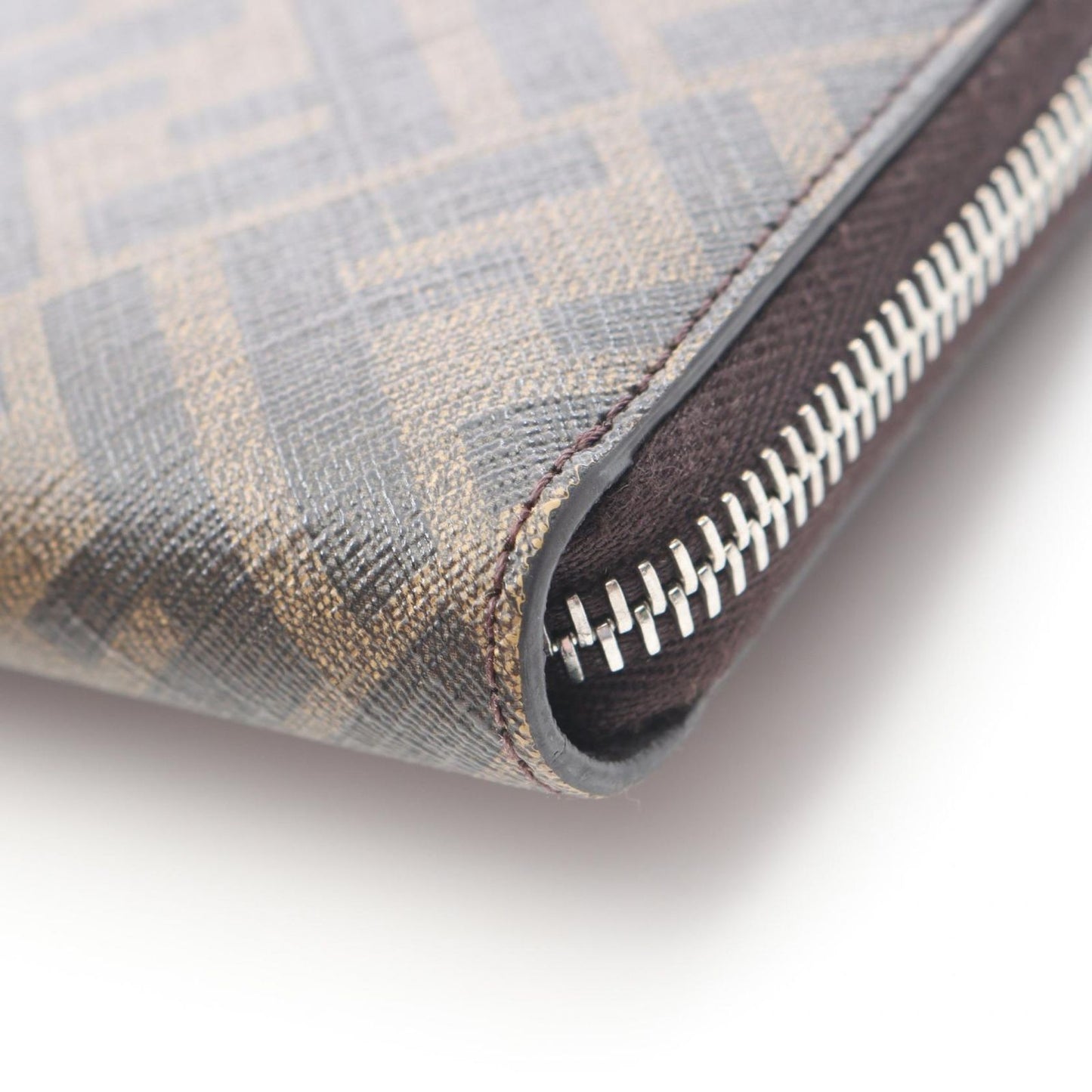 Fendi Round Wallet Zucca Brown Leather — view 7