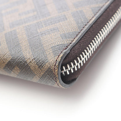 Fendi Round Wallet Zucca Brown Leather — view 7