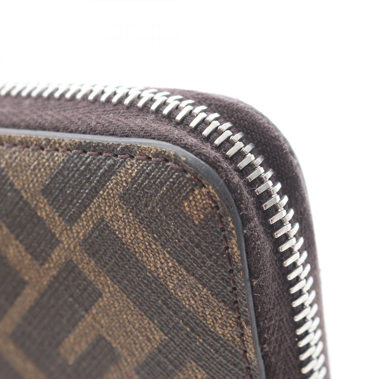 Fendi Round Wallet Zucca Brown Leather — view 8