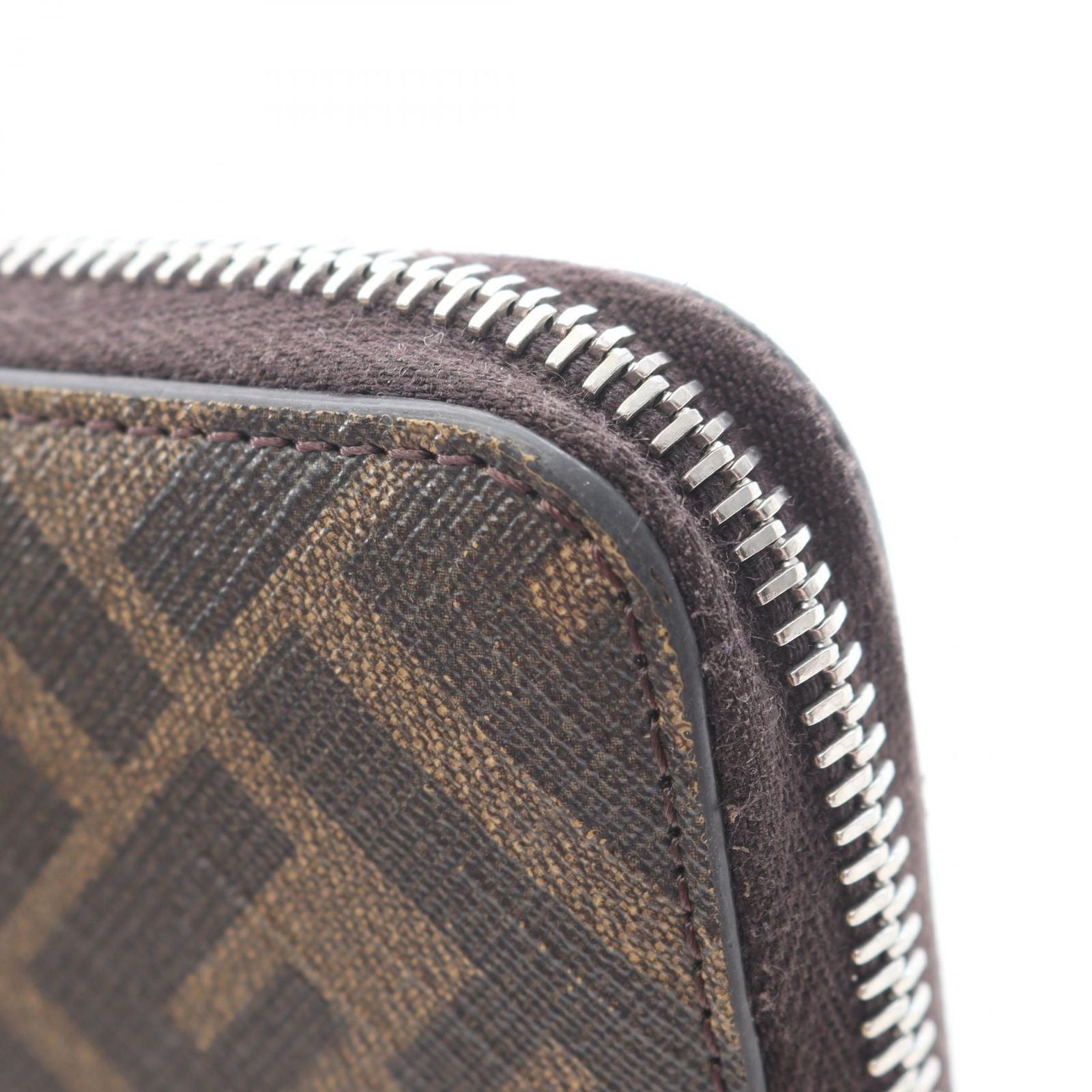 Fendi Round Wallet Zucca Brown Leather — view 8