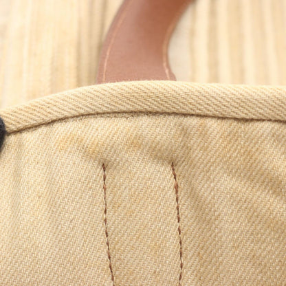 Hermes Tote Cabas Calicut Beige Brown Canvas Leather — view 6