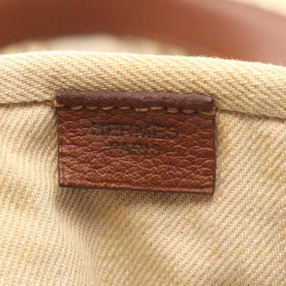 Hermes Tote Cabas Calicut Beige Brown Canvas Leather — view 4