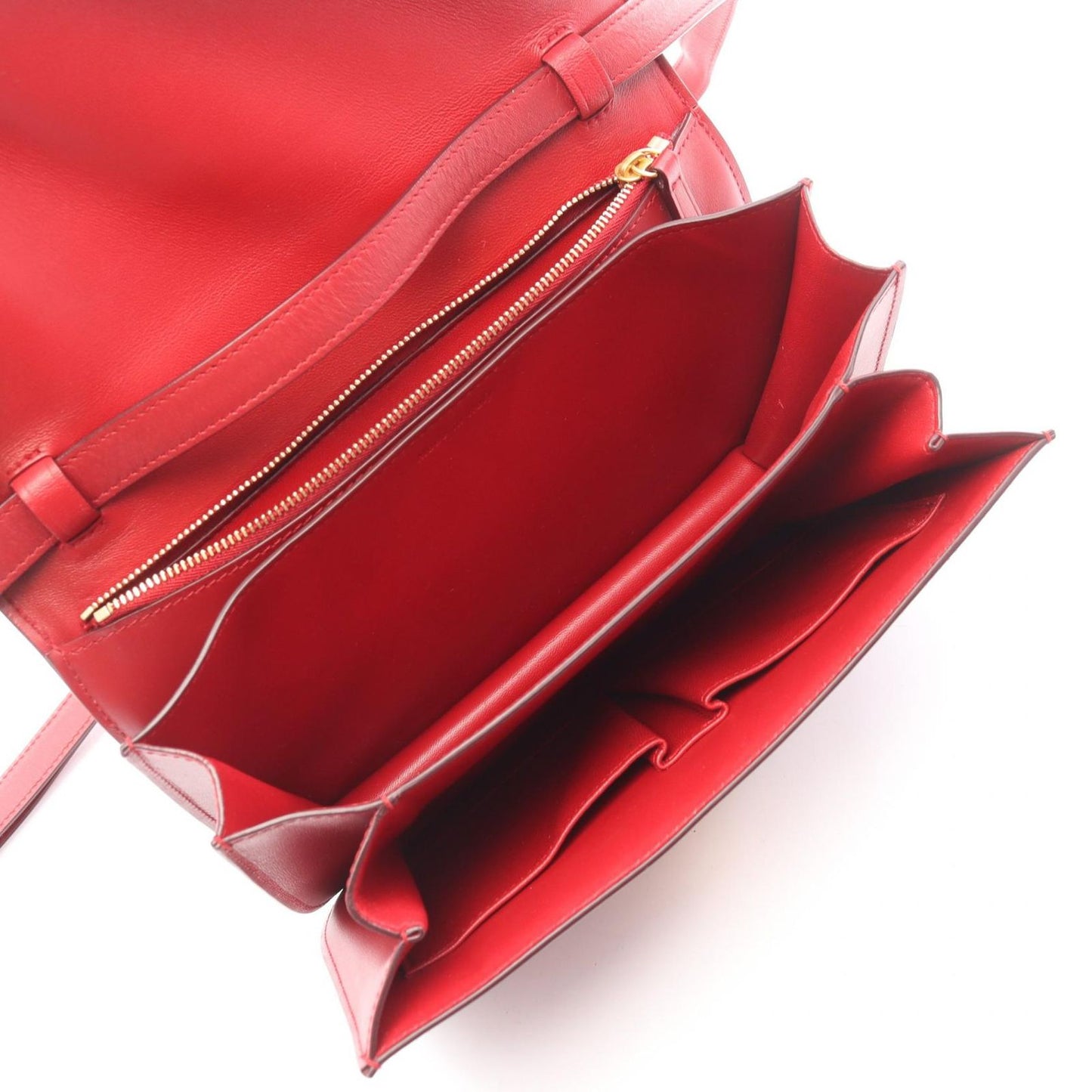 Celine Shoulder Bag Classic Box Red Leather — view 3