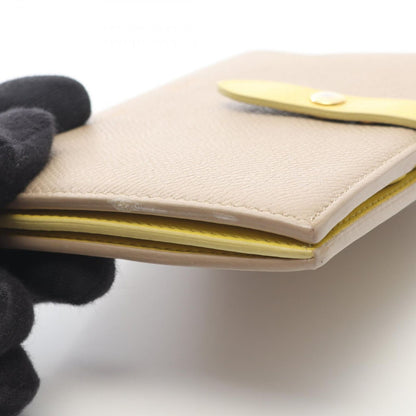 Celine Bifold Wallet Strap Multi Function Gray Yellow Leather Compact — view 7