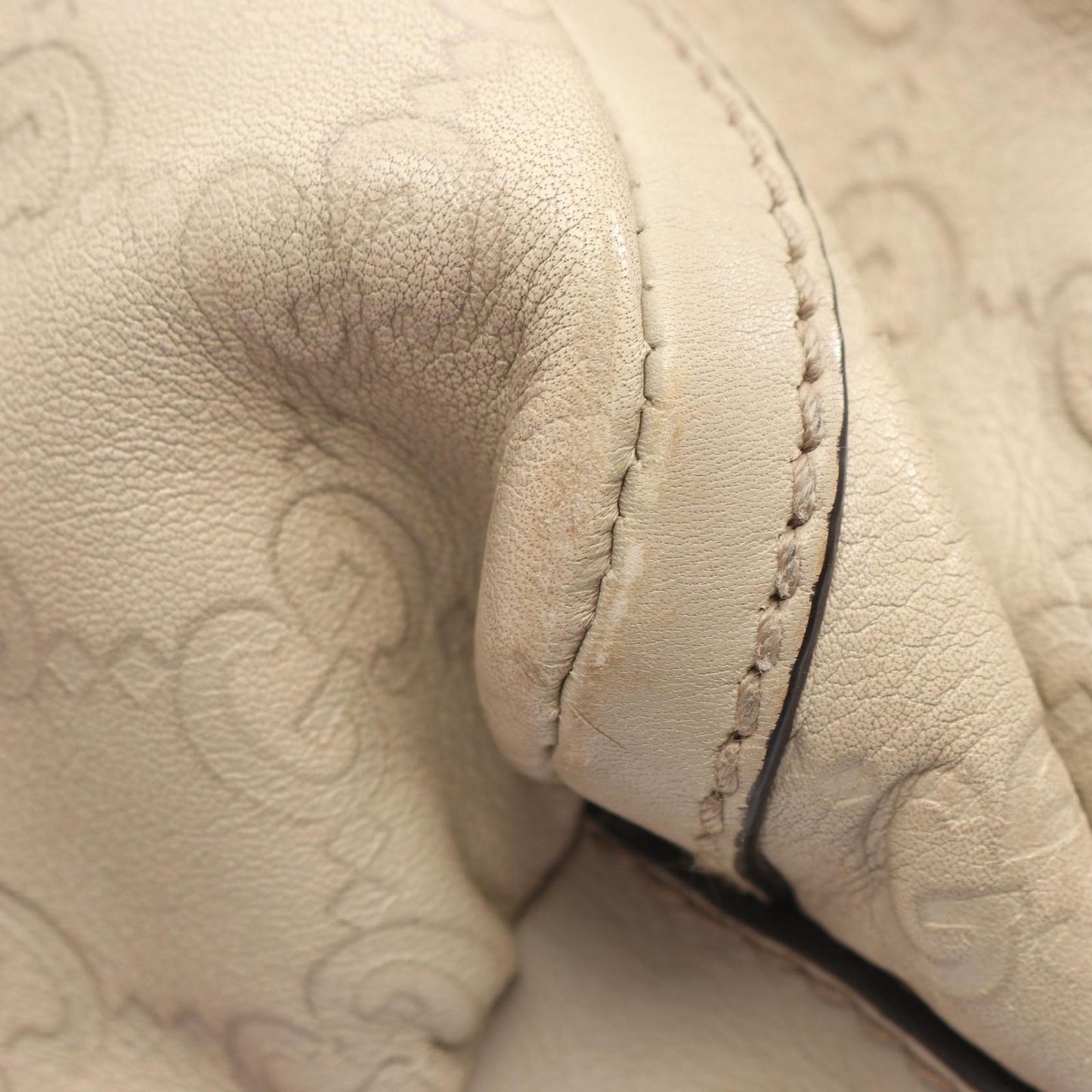 Gucci Shoulder Bag Abbey Guccissima Beige Leather Guccissima — view 5