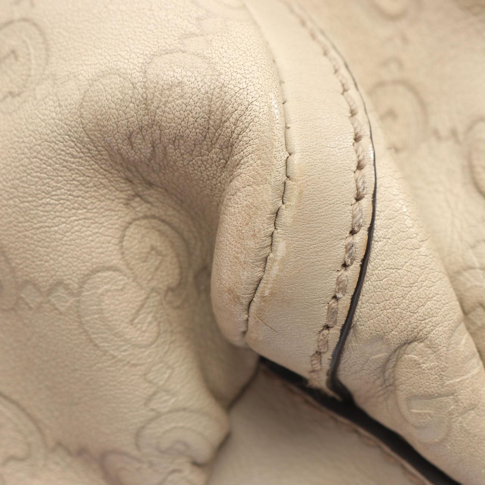 Gucci Shoulder Bag Abbey Guccissima Beige Leather Guccissima — view 5