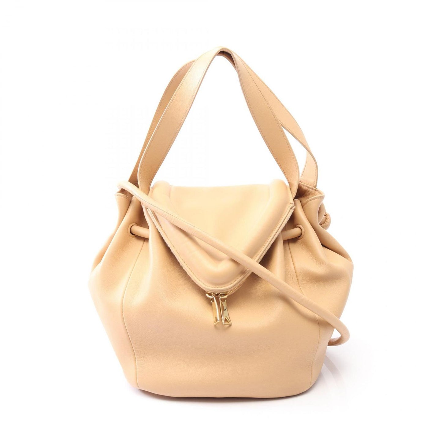 Bottega Veneta Shoulder Bag Peak 2-Way Beige Leather