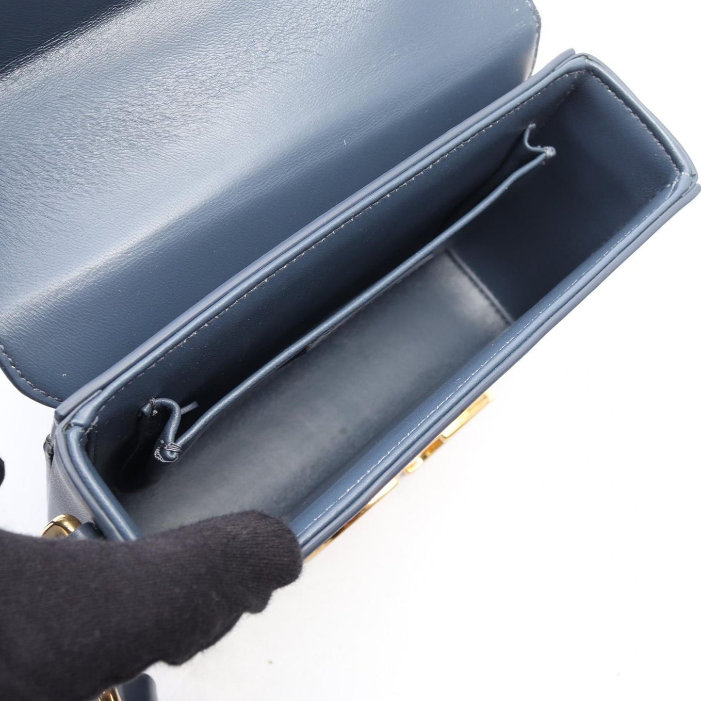 Dior Shoulder Bag 30 Montaigne Box Blue Leather 30 — view 3