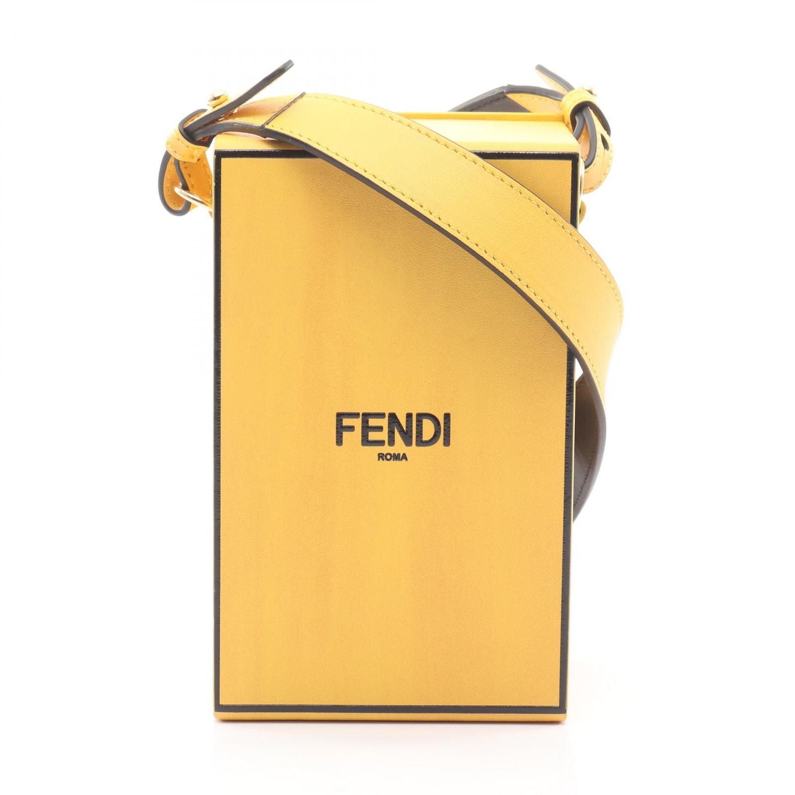 Fendi Shoulder Bag Box Yellow Leather