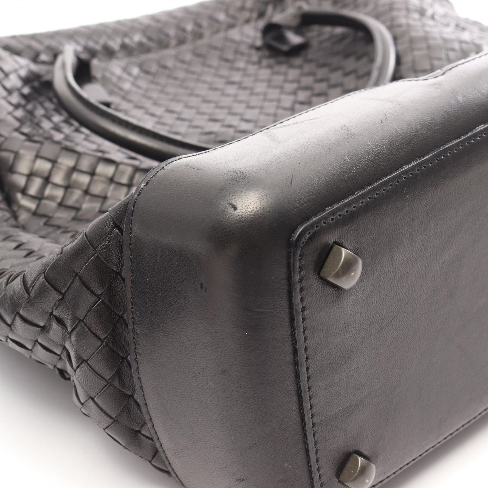 Bottega Veneta Tote Intrecciato Black Leather — view 7