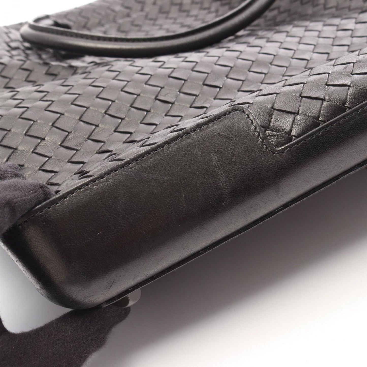 Bottega Veneta Tote Intrecciato Black Leather — view 8