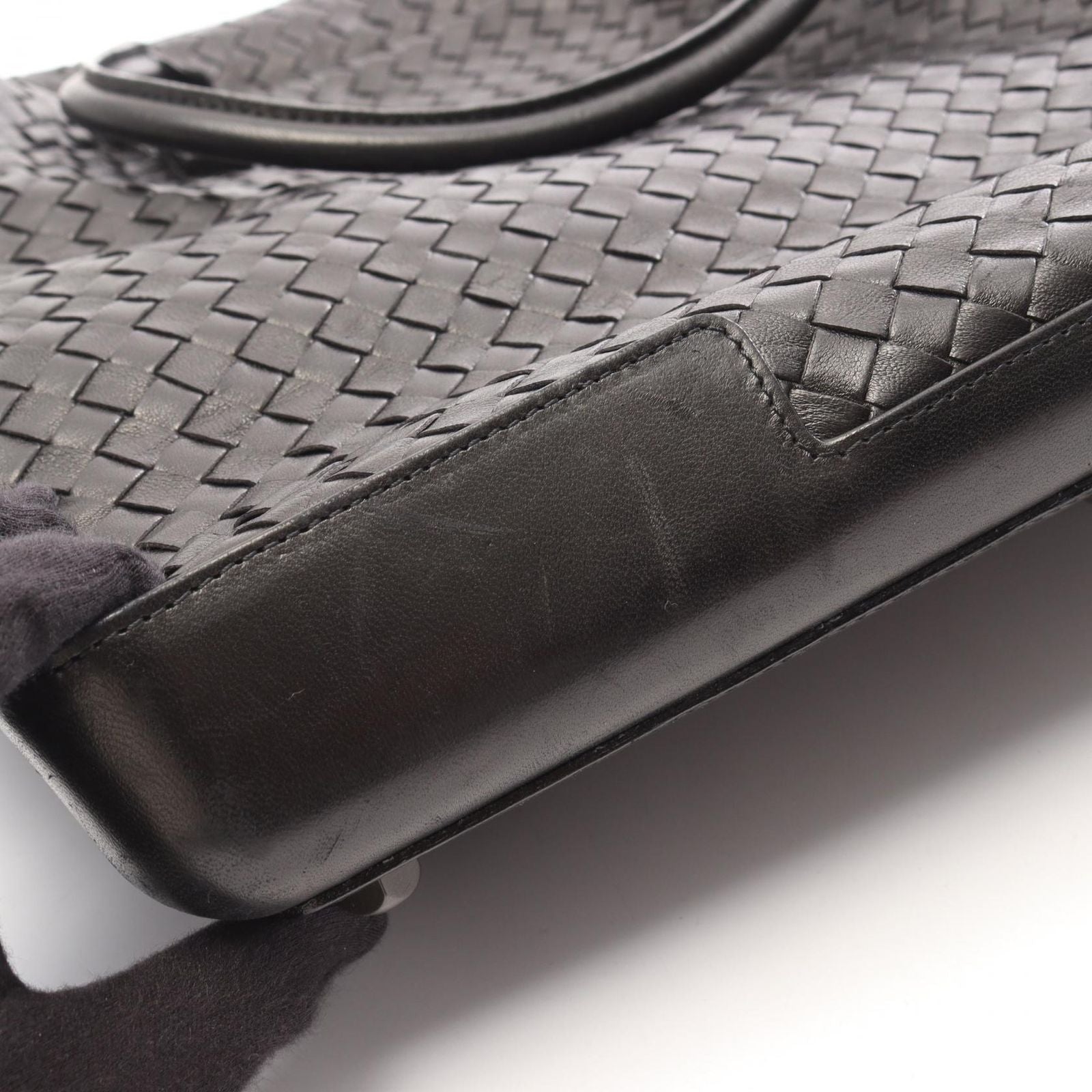 Bottega Veneta Tote Intrecciato Black Leather — view 8