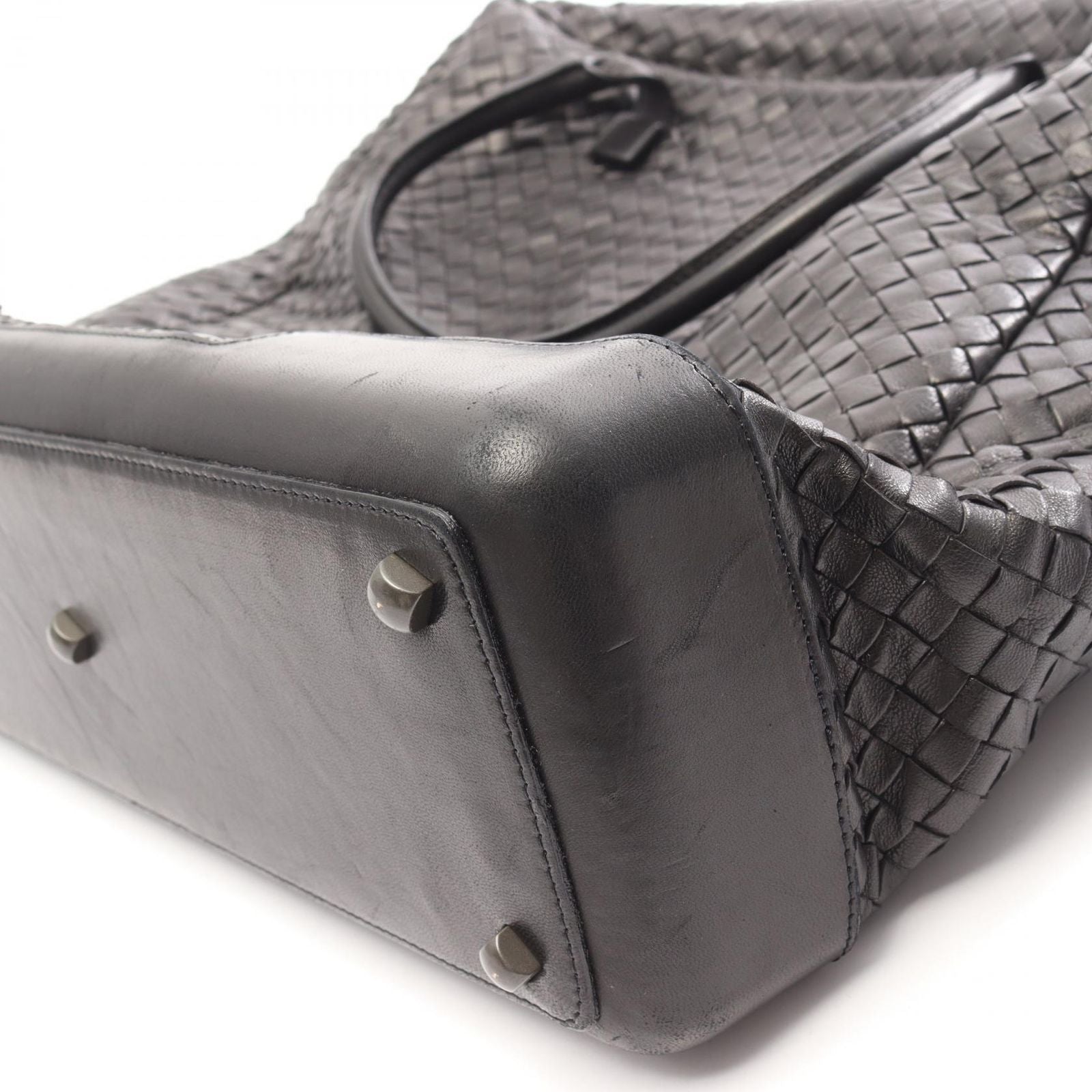 Bottega Veneta Tote Intrecciato Black Leather — view 6